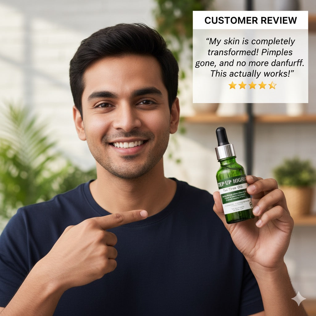 Pure Tea Tree Oil | Best For Acne, Dandruff, & Skin Health | 100% Natural & Concentrated