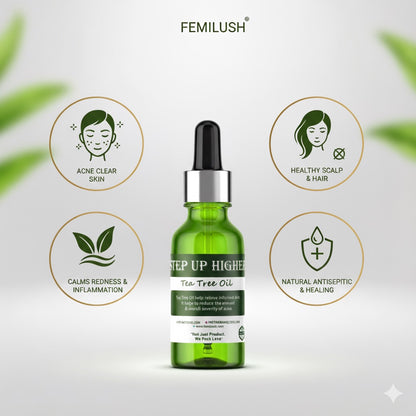 Pure Tea Tree Oil | Best For Acne, Dandruff, & Skin Health | 100% Natural & Concentrated